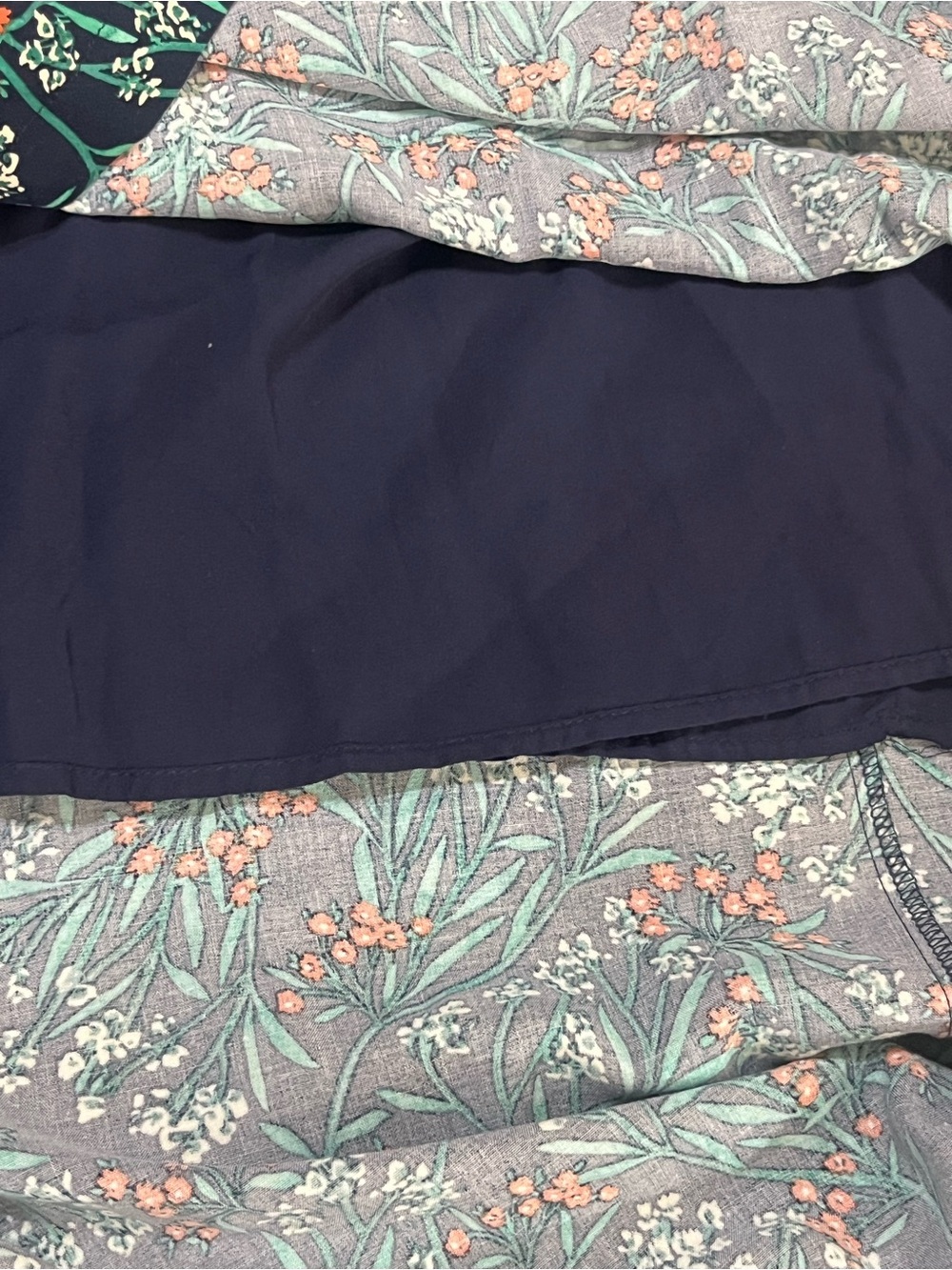 Anthro Lost + Wander Navy Blue Floral Wide Neckline 3/4 Puff Sleeve Maxi Dress S - Picture 10 of 11